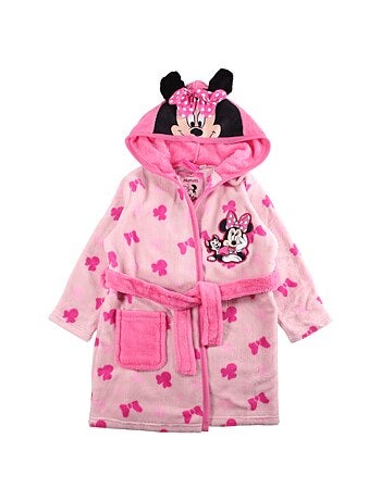 Disney - roupão estampado com capuz com orelhas e cinto