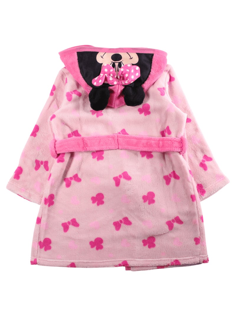 Disney - roupão estampado com capuz com orelhas e cinto Rosa - Kiabi