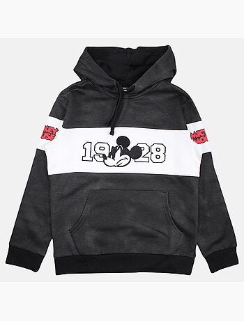 Disney - Sweat criança com capuz preto e branco