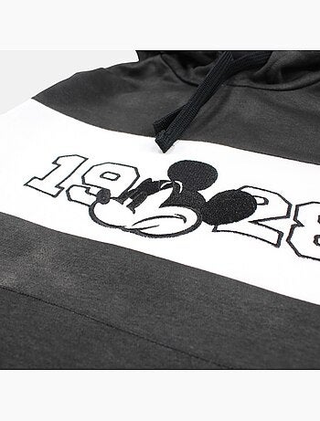 Disney - Sweat criança com capuz preto e branco