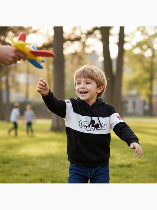 Disney - Sweat criança com capuz preto e branco - Kiabi