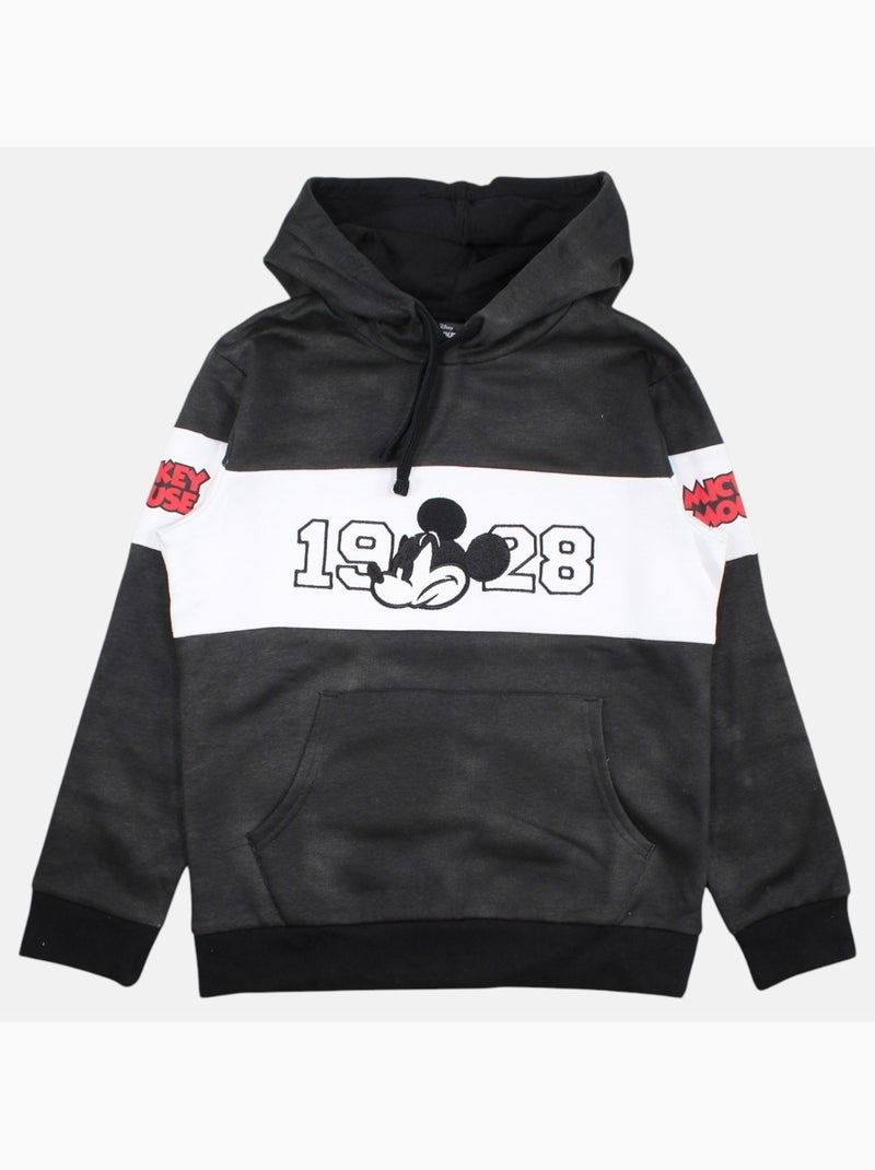 Disney - Sweat criança com capuz preto e branco Preto - Kiabi