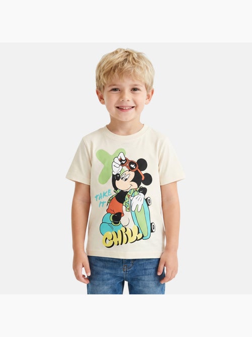 Disney - T-shirt criança bege personagem skate - Kiabi Disney - T-shirt criança bege personagem skate - Kiabi