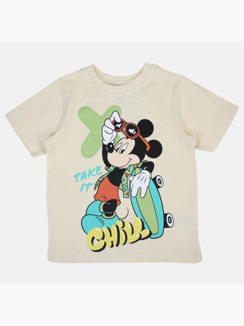 Disney - T-shirt criança bege personagem skate - Kiabi Disney - T-shirt criança bege personagem skate - Kiabi