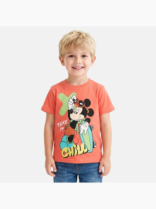 Disney - T-shirt criança laranja personagem skate - Kiabi Disney - T-shirt criança laranja personagem skate - Kiabi