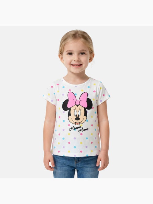 Disney - T-shirt criança manga curta branco com bolinhas personagem - Kiabi Disney - T-shirt criança manga curta branco com bolinhas personagem - Kiabi