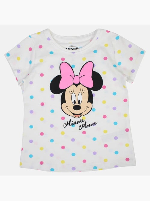 Disney - T-shirt criança manga curta branco com bolinhas personagem - Kiabi Disney - T-shirt criança manga curta branco com bolinhas personagem - Kiabi