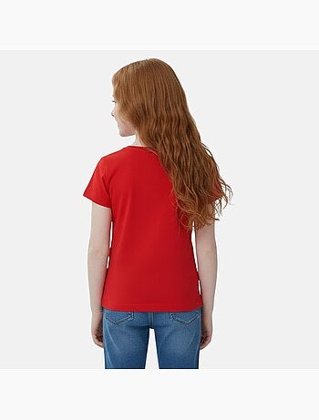 Disney - T-shirt criança manga curta vermelho personagem