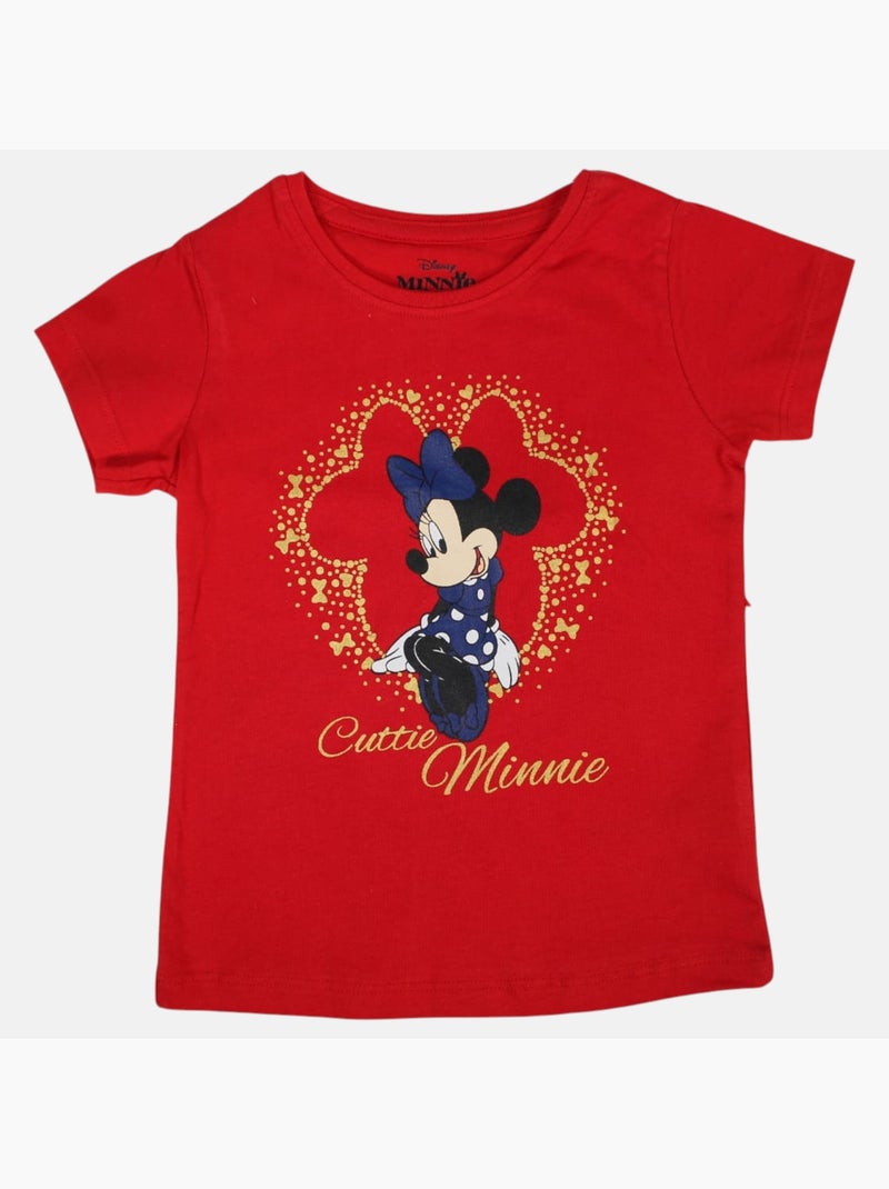 Disney - T-shirt criança manga curta vermelho personagem Vermelho - Kiabi