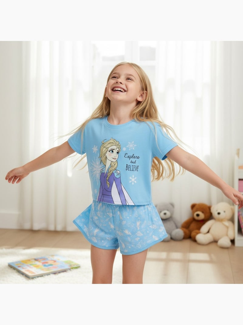 Disney - T-shirt de manga curta com personagem Azul - Kiabi