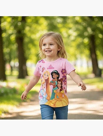 Disney - T-shirt manga curta criança estampada