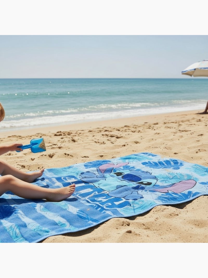 Disney - Toalha de praia infantil Stitch Azul - Kiabi