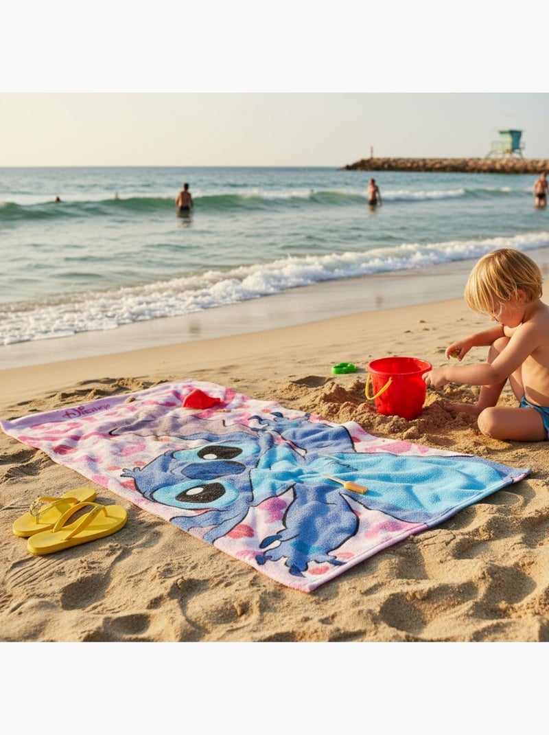 Disney - Toalha de praia infantil Stitch Rosa - Kiabi