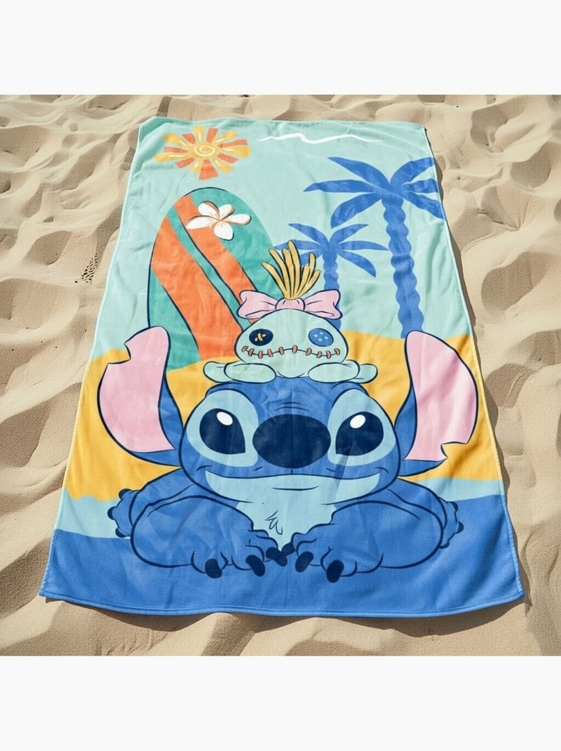 Disney - Toalha poliéster Lilo e Stitch Azul - Kiabi