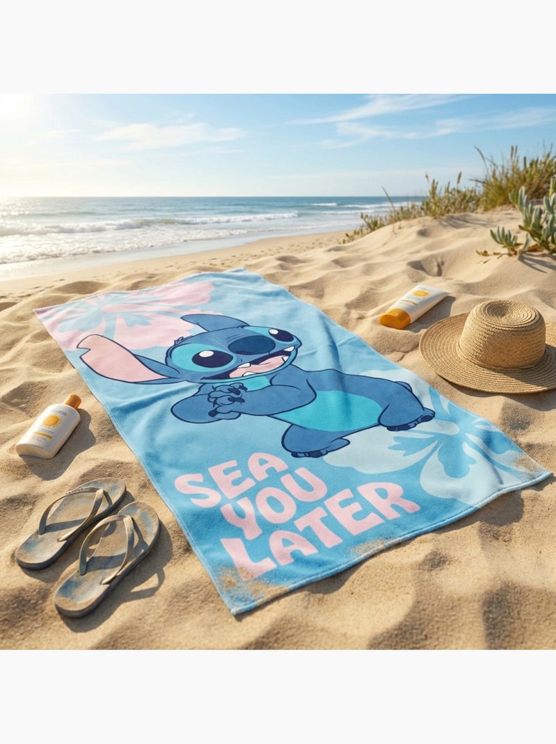 Disney - Toalha poliéster Lilo e Stitch Azul - Kiabi