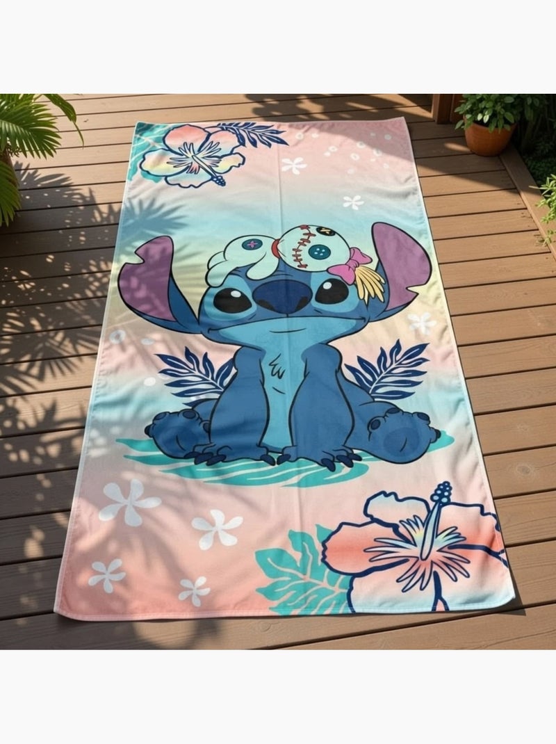 Disney - Toalha poliéster Lilo e Stitch Rosa - Kiabi