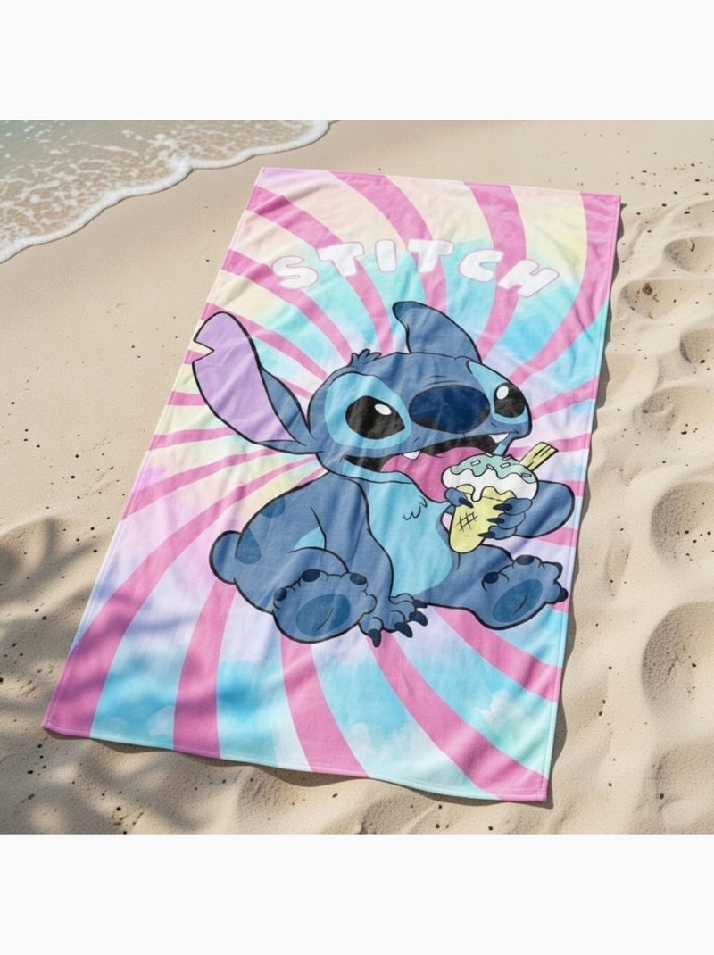 Disney - Toalha poliéster Lilo e Stitch Rosa - Kiabi