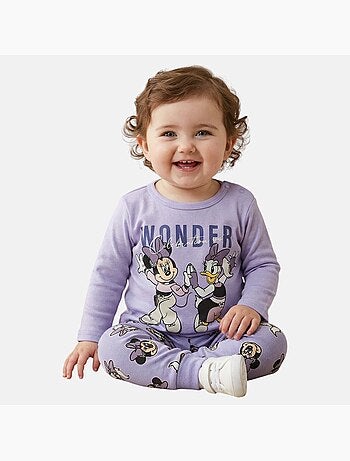 Disney - Top de manga comprida e calças com padrões