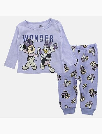 Disney - Top de manga comprida e calças com padrões