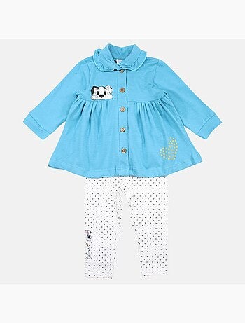 Disney - Top e leggings com padrões menina