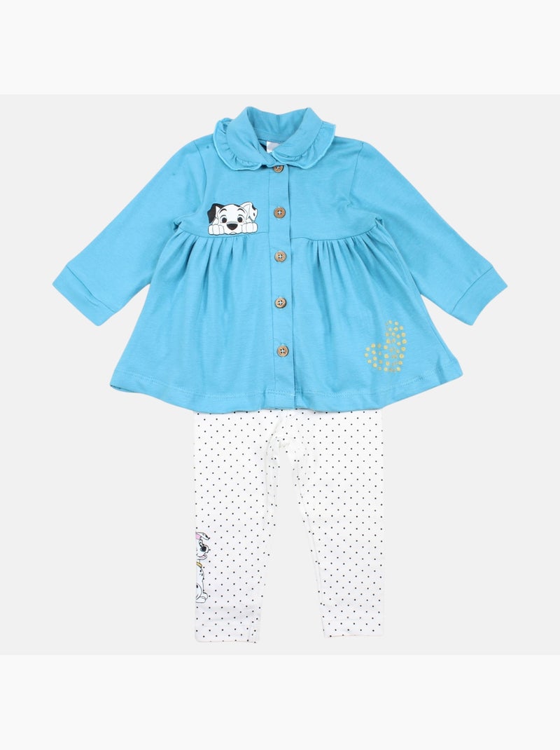 Disney - Top e leggings com padrões menina Azul - Kiabi