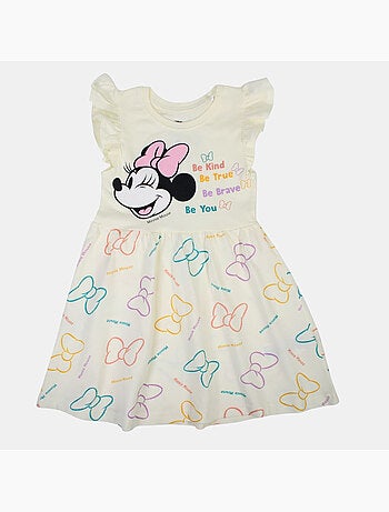 Disney - Vestido bebé menina cru com folhos personagem