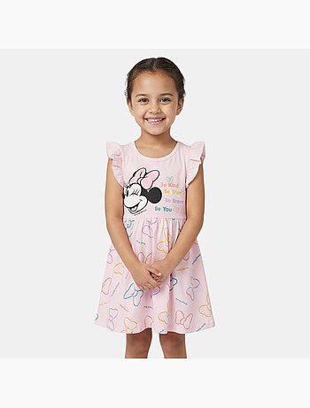 Disney - Vestido bebé menina rosa com folhos personagem