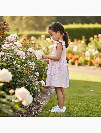 Disney - Vestido bebé menina rosa com folhos personagem