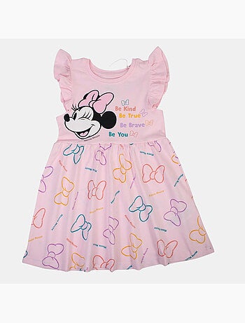 Disney - Vestido bebé menina rosa com folhos personagem
