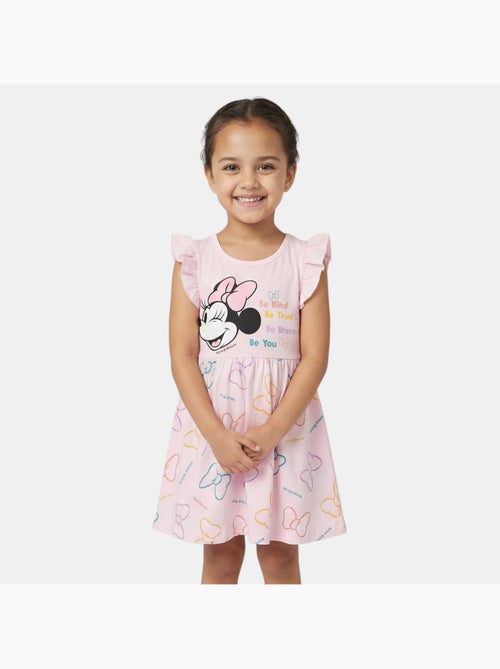 Disney - Vestido bebé menina rosa com folhos personagem - Kiabi Disney - Vestido bebé menina rosa com folhos personagem - Kiabi