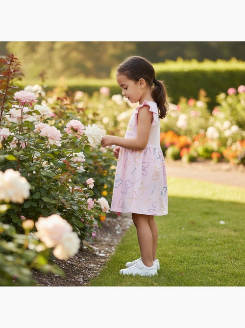 Disney - Vestido bebé menina rosa com folhos personagem - Kiabi Disney - Vestido bebé menina rosa com folhos personagem - Kiabi