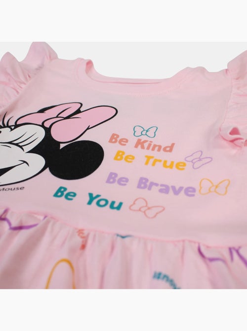 Disney - Vestido bebé menina rosa com folhos personagem - Kiabi Disney - Vestido bebé menina rosa com folhos personagem - Kiabi