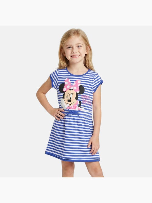 Disney - Vestido criança às riscas azul personagem - Kiabi Disney - Vestido criança às riscas azul personagem - Kiabi