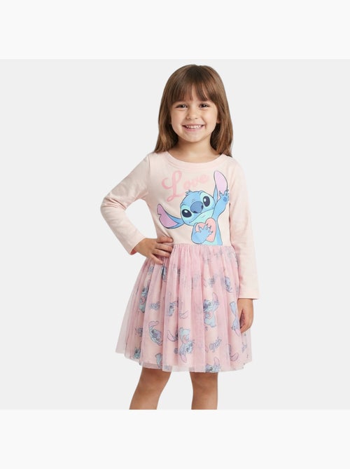 Disney - Vestido de manga comprida com tule e padrões - Kiabi Disney - Vestido de manga comprida com tule e padrões - Kiabi