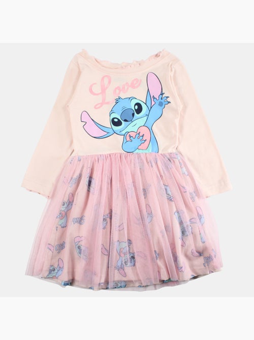 Disney - Vestido de manga comprida com tule e padrões - Kiabi Disney - Vestido de manga comprida com tule e padrões - Kiabi