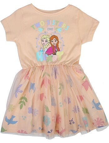 Disney - Vestido de tule menina com personagem e padrões