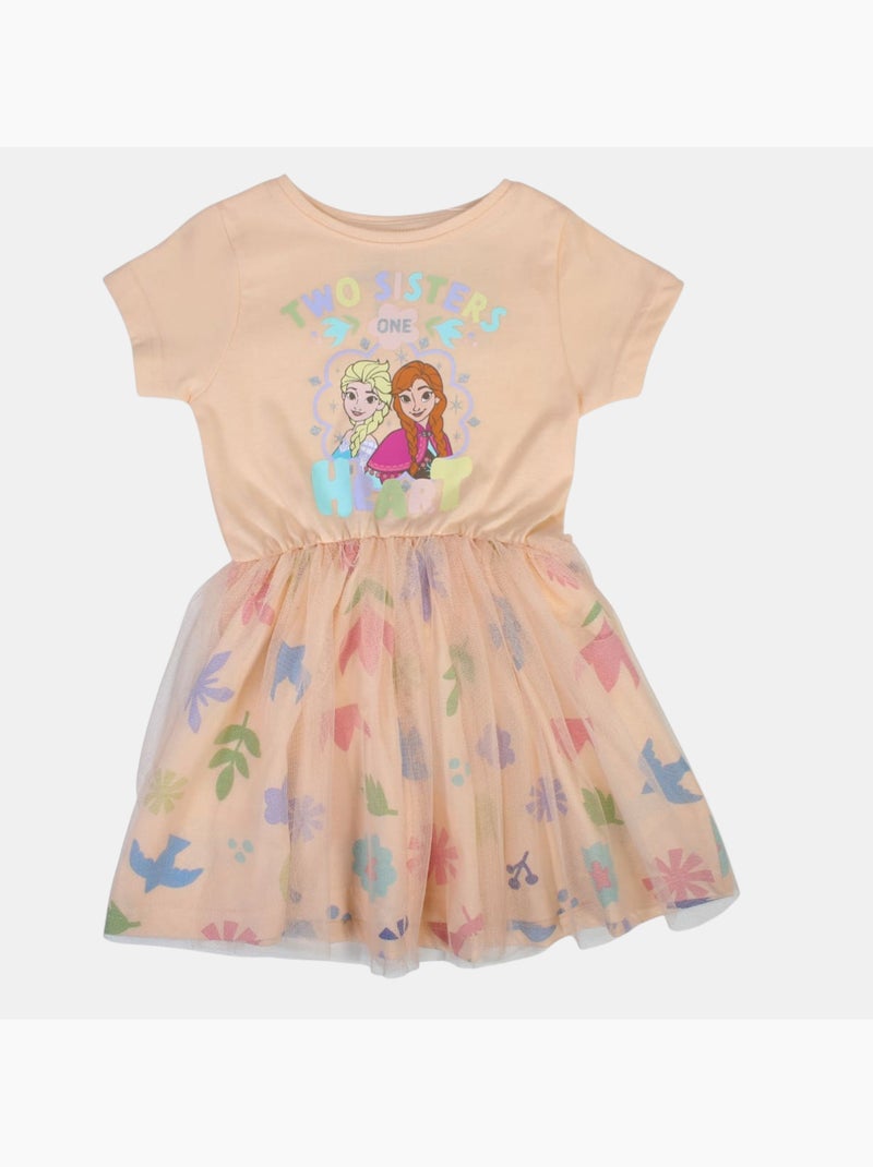 Disney - Vestido de tule menina com personagem e padrões Rosa - Kiabi
