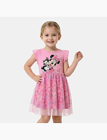 Disney - vestido estampado sem mangas, saia de tule