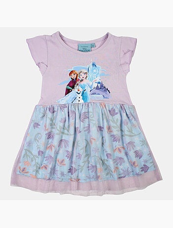 Disney - Vestido infantil com estampa animada
