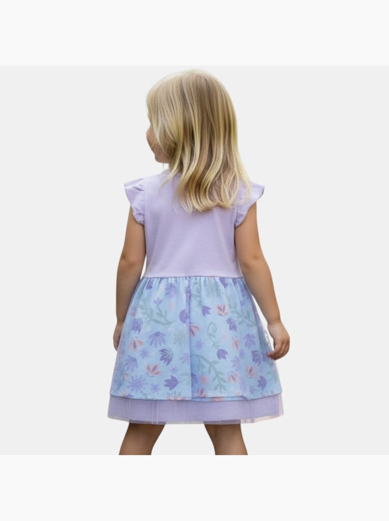 Disney - Vestido infantil com estampa animada Malva - Kiabi