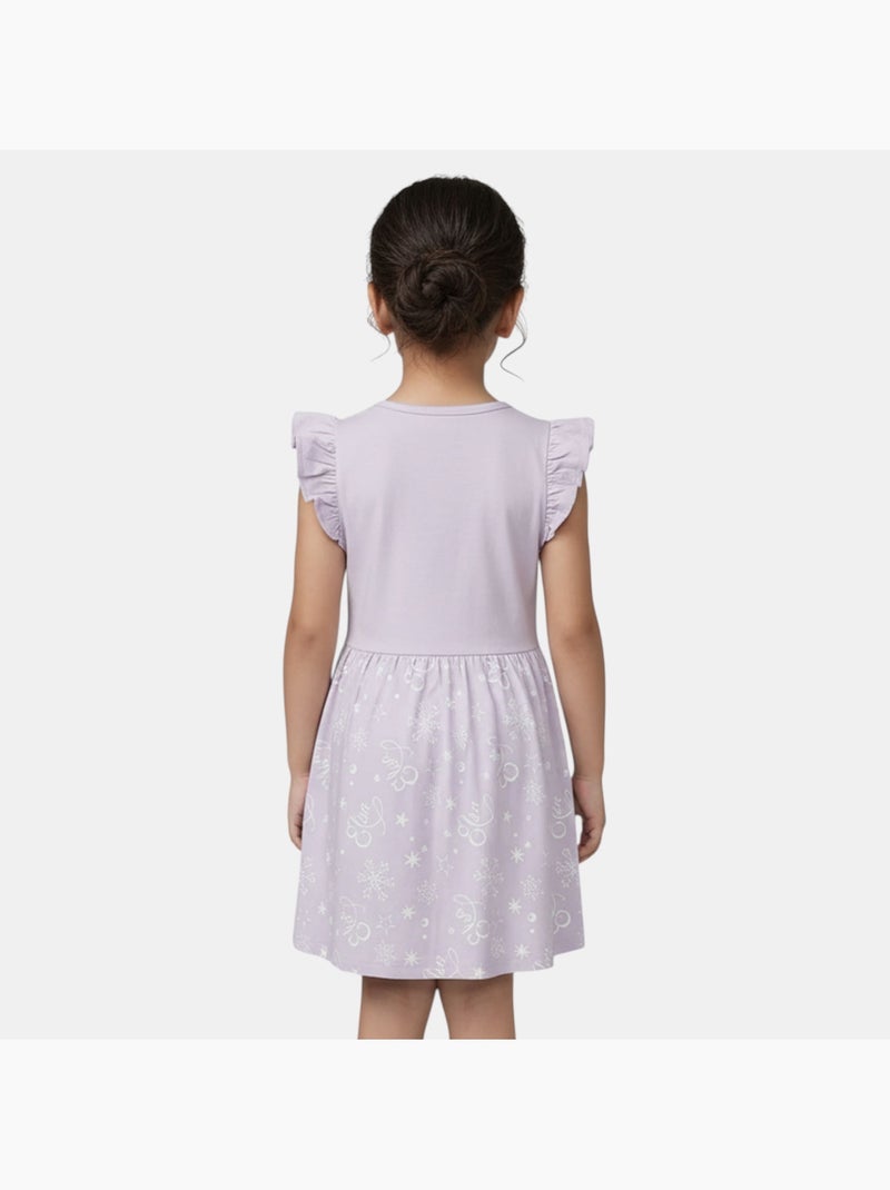 Disney - Vestido menina com personagem e padrões Malva - Kiabi