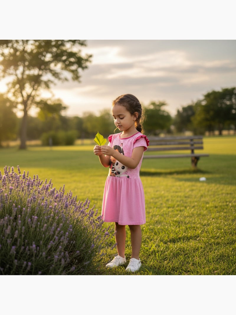 Disney - Vestido menina estampado leve Rosa - Kiabi