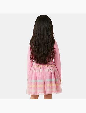 Disney - Vestido menina estampado manga comprida com tule