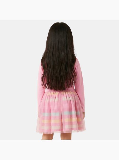 Disney - Vestido menina estampado manga comprida com tule - Kiabi Disney - Vestido menina estampado manga comprida com tule - Kiabi