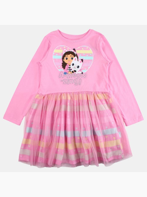 Disney - Vestido menina estampado manga comprida com tule - Kiabi Disney - Vestido menina estampado manga comprida com tule - Kiabi