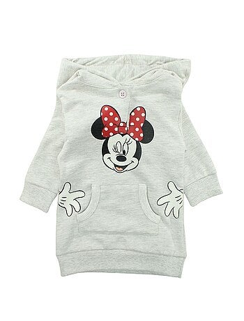 Disney - Vestido polar com capuz menina com bolso canguru