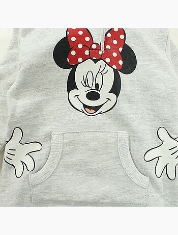Disney - Vestido polar com capuz menina com bolso canguru