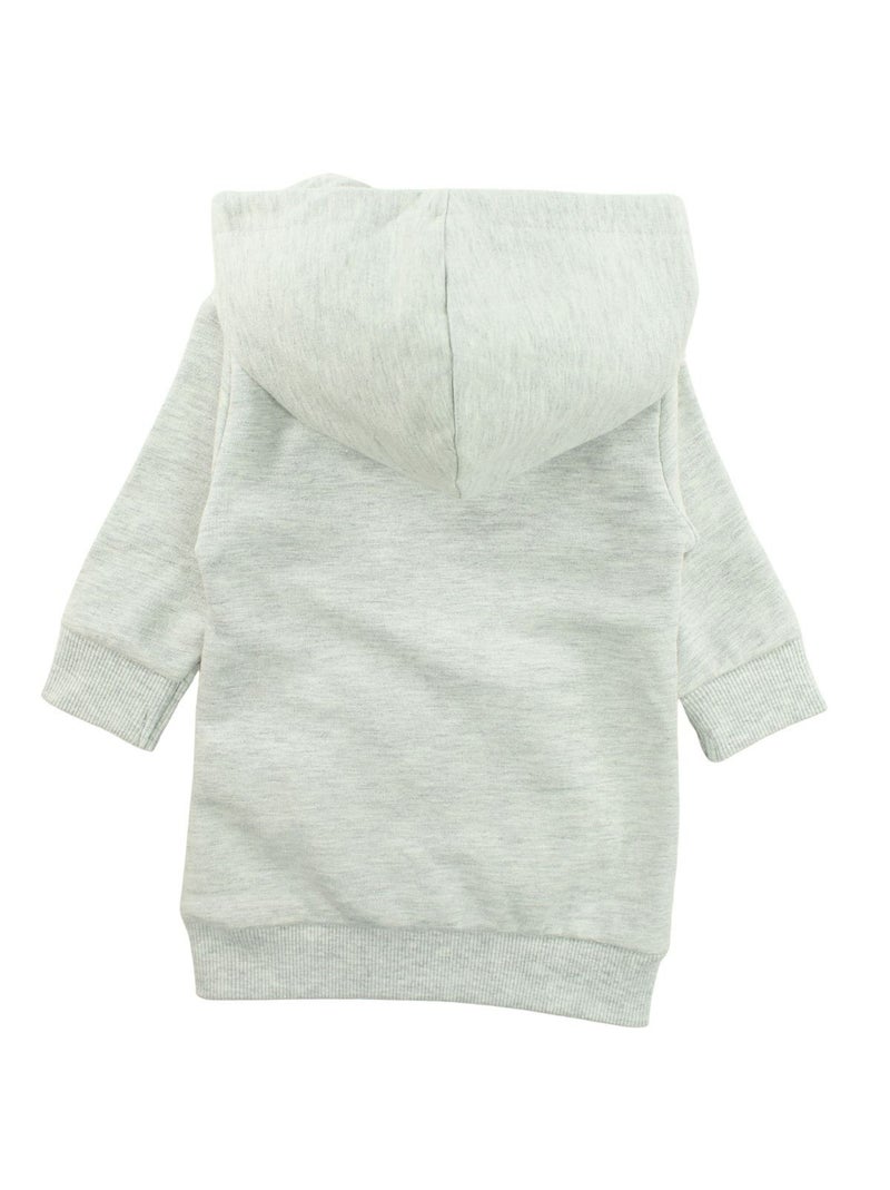 Disney - Vestido polar com capuz menina com bolso canguru Cinza - Kiabi
