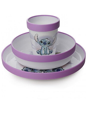 Disney baby lilo & stitch conjunto refei��es 3 pe�as antideslizante micro-ondas