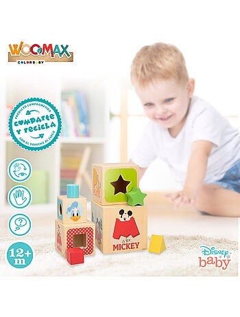 Disney Cubos de madeira com formas WOOMAX
